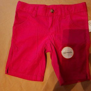 NWT wonder nation Girls Chino Bermuda Shorts Size 5